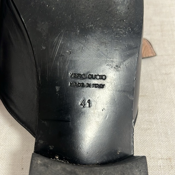 Made for Italic Women’s Leather Black Buckle Detail Mule Loafers size 41 ( 9.5) - Picture 8 of 9